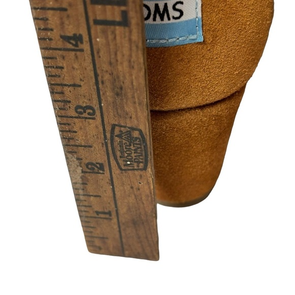 Toms Cognac “ Yellow Gold” Corlina Round Toe Lace Up Wedge Shoes Size 6 NEW - Picture 8 of 8